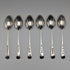 1957 British Vintage Multi-Hallmark Sterling Silver Teaspoons x 6, Total 80g, Roberts & Belk, Case Included